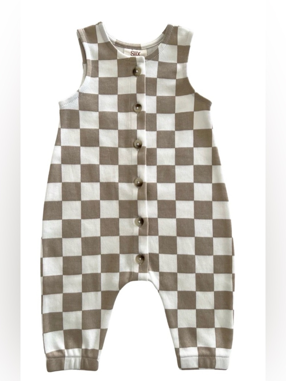 Siix baby tiramisu checkerboard organic bay jumpsuit 18-24 months